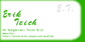 erik teich business card